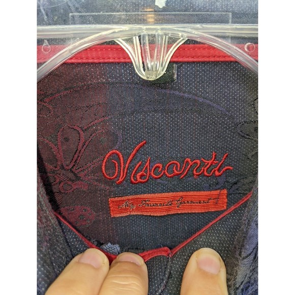 Visconti Long Sleeve Shirt Men's Lg Flip Cuff Multicolor - Picture 6 of 9